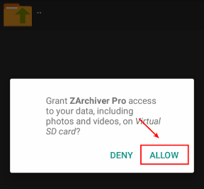 ZArchiver File lists